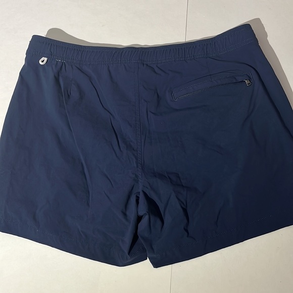 J. Crew mens swim trunks sz 34 navy w/ pockets drawstringer and liner shorts - Picture 7 of 7